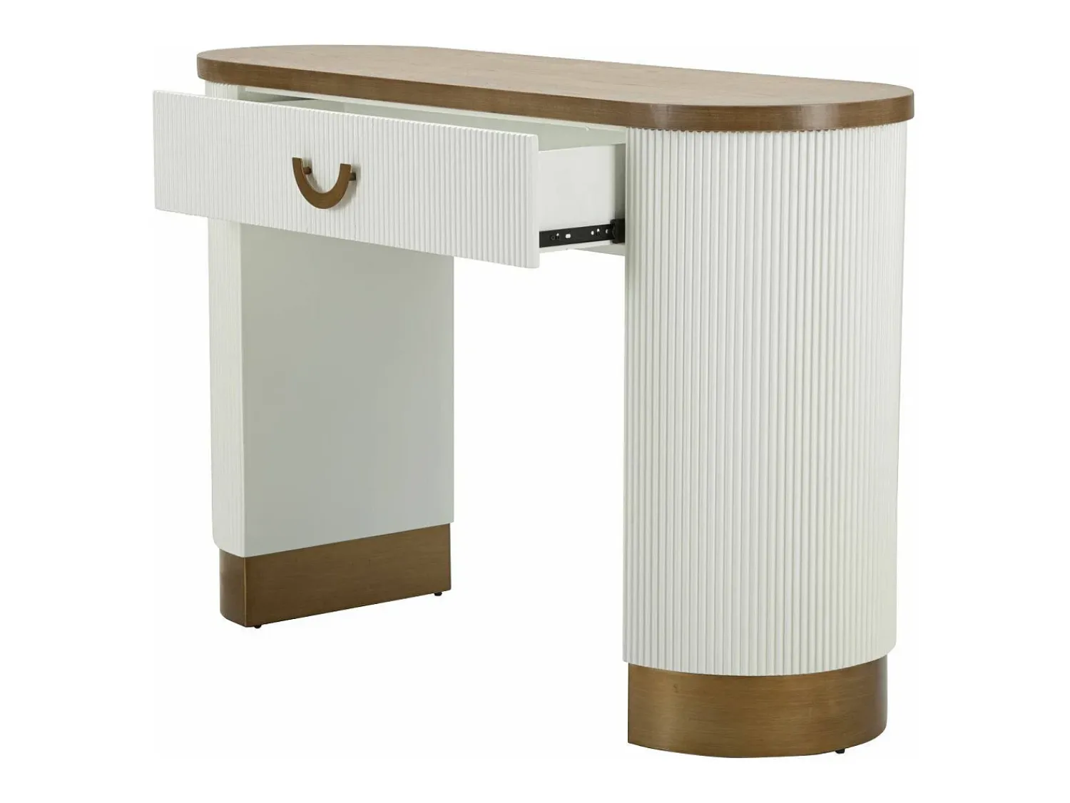Dmora Consola de quadro, mesa multiusos, armário lateral, mesa de corredor, 121x40 h78 cm, e castanho^ Consola