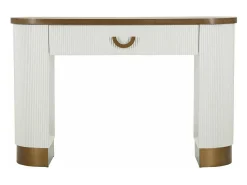 Dmora Consola de quadro, mesa multiusos, armário lateral, mesa de corredor, 121x40 h78 cm, e castanho^ Consola