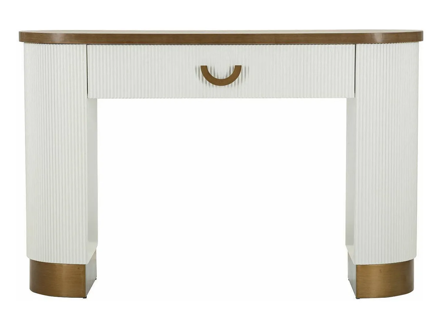 Dmora Consola de quadro, mesa multiusos, armário lateral, mesa de corredor, 121x40 h78 cm, e castanho^ Consola