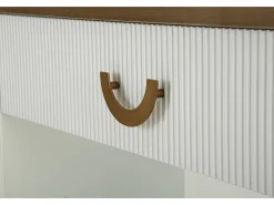 Dmora Consola de quadro, mesa multiusos, armário lateral, mesa de corredor, 121x40 h78 cm, e castanho^ Consola