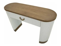 Dmora Consola de quadro, mesa multiusos, armário lateral, mesa de corredor, 121x40 h78 cm, e castanho^ Consola