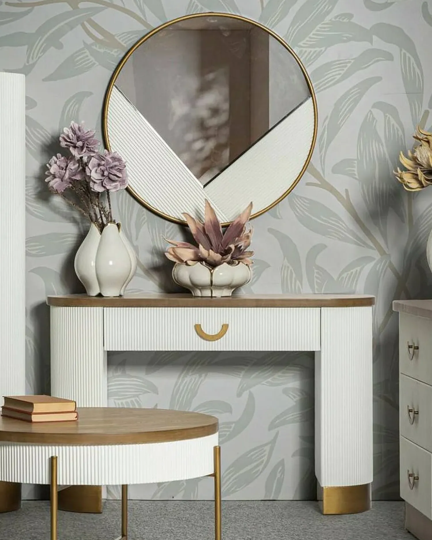 Dmora Consola de quadro, mesa multiusos, armário lateral, mesa de corredor, 121x40 h78 cm, e castanho^ Consola