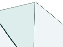 Discount Vente-unique Consola design em vidro temperado curvo - ALONZO Transparente