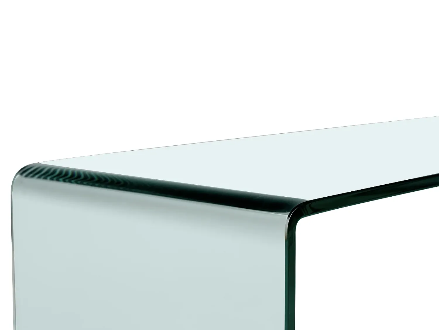 Discount Vente-unique Consola design em vidro temperado curvo - ALONZO Transparente
