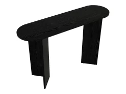 Vente-unique Consola design oval de cor preta - TOPANIA^ Consola