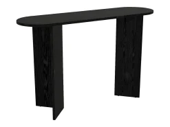 Vente-unique Consola design oval de cor preta - TOPANIA^ Consola