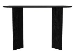 Vente-unique Consola design oval de cor preta - TOPANIA^ Consola