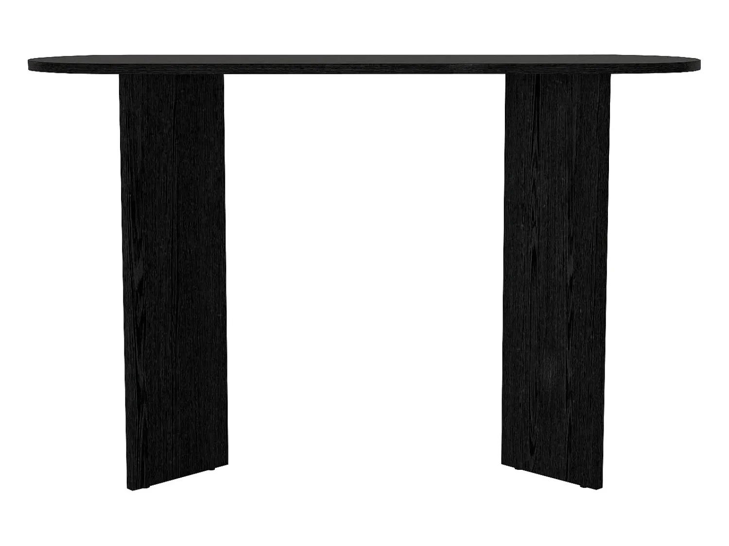 Vente-unique Consola design oval de cor preta - TOPANIA^ Consola