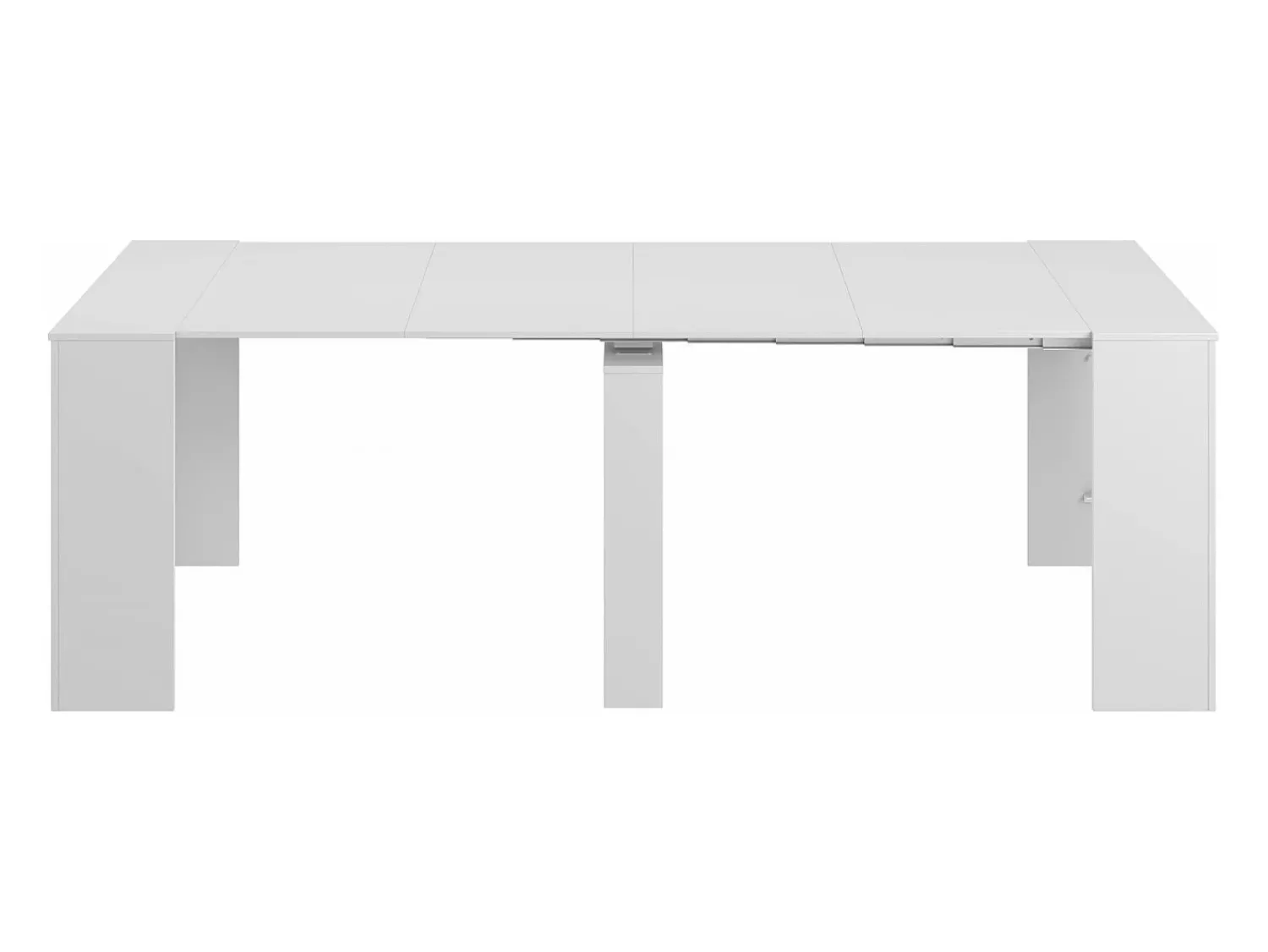 Dmora Consola Diluna, Mesa de jantar extensível, Mesa com extensões multiusos extensíveis até 10 lugares, 51/237x90h78 cm, Brilhante^ Consola