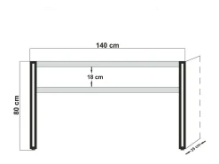Consola|Dmora Consola Dmazzarr, Mesa multiusos, Armário de apoio, Secretária de corredor, 140x35h80 cm, Carvalho e Preto Castanho