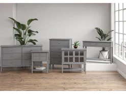 Mesa De Centro|Dorel Home Consola em imitação de mármore e estrutura metálica em latão. Cinzento