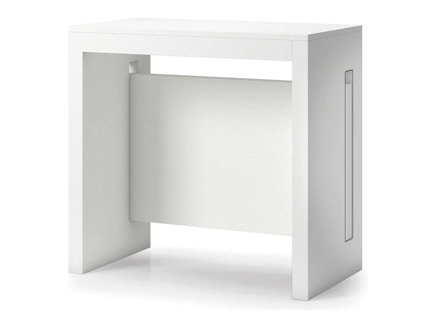 Sale Dmora Consola extensível Detound, Mesa de jantar extensível, Consola multiusos com extensões, 100% Fabricado em Itália, 186x80h76 cm, Branco