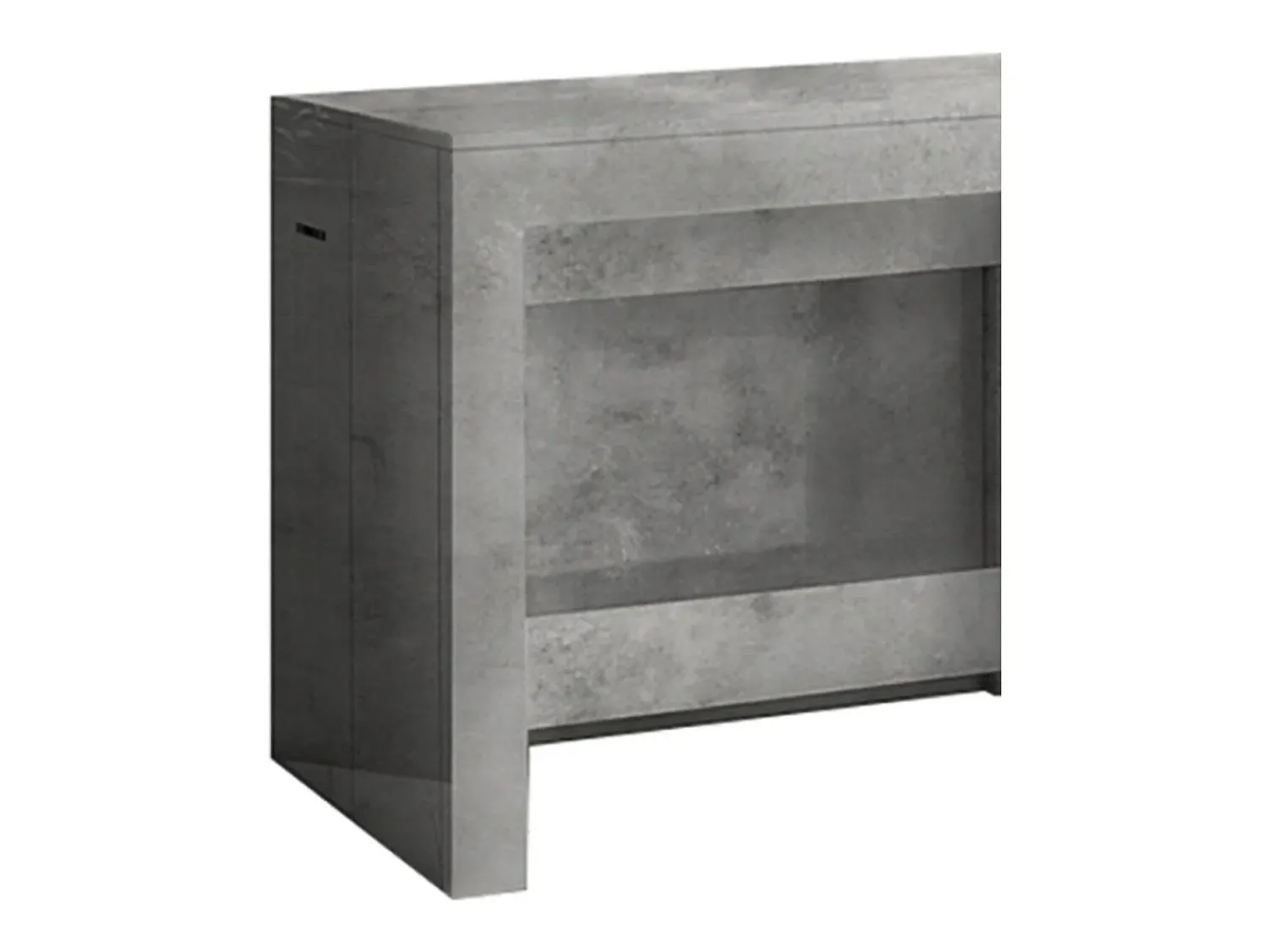 Consola*Dmora Consola extensível Dguigo, Consola extensível até 12 lugares, Mesa com suportes de extensão, 100% Fabricado em Itália, 51/300x90h77 cm, Mármore Cinzento
