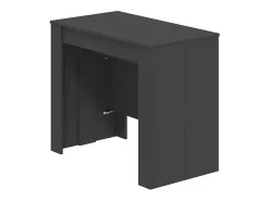 New Dmora Consola extensível Diluna, Mesa de jantar extensível, Prateleira com extensões multiusos extensíveis até 10 lugares, 51/237x90h78 cm, Antracite Preto