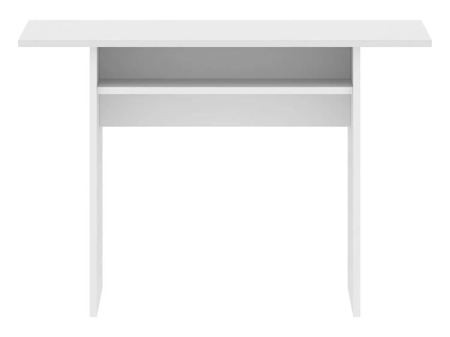 Consola|Dmora Consola extensível Dmanuel, Consola auxiliar extensível multiposições, Mesa de jantar dobrável com tampo rebatível, 110x33/66h75 cm, Branco