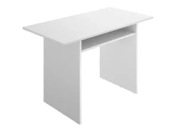 Consola|Dmora Consola extensível Dmanuel, Consola auxiliar extensível multiposições, Mesa de jantar dobrável com tampo rebatível, 110x33/66h75 cm, Branco