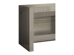 Dmora Consola extensível Martino, Consola extensível até 12 lugares, Mesa com suportes de extensão, 100% Fabricado em Itália, 51/300x90h77 cm, Olmo pérola^ Consola