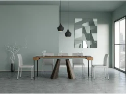 Consola*ITAMOBY Consola extensível 90x40/190 cm Estrutura Diamante Small Tinted Fir Bear Castanho