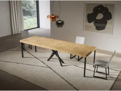 Consola|ITAMOBY Consola extensível 90x40/300 cm Saki Premium pernas antracite carvalho natural Castanho