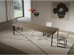 ITAMOBY Consola extensível 90x40/300 cm Saki Premium pomba cinza pernas brancas^ Consola