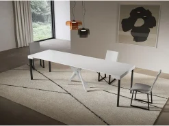 Discount ITAMOBY Consola extensível 90x40/300 cm Saki cinza pernas brancas Branco