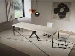 Online ITAMOBY Consola extensível 90x40/300 cm Saki Premium caxemira pernas antracite Bege