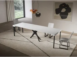 ITAMOBY Consola extensível 90x40/300 cm Saki freixo pernas antracite^ Consola