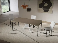 Online ITAMOBY Consola extensível 90x40/196 cm Saki Pomba pequena cinza pernas brancas Castanho