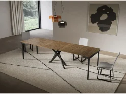ITAMOBY Consola extensível 90x40/300 cm Saki Evolution moldura em nogueira antracite^ Consola