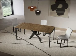 Best ITAMOBY Consola extensível 90x40/196 cm Saki Small Evolution moldura antracite em nogueira Castanho