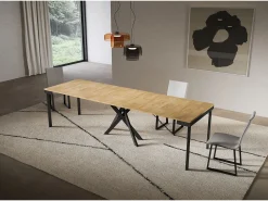 Best ITAMOBY Consola extensível 90x40/300 cm Saki Evolution moldura antracite carvalho natural Castanho