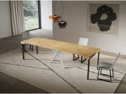 Online ITAMOBY Consola extensível 90x40/300 cm Saki nature carvalho pernas brancas Castanho