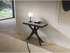 ITAMOBY Consola extensível 90x40/196 cm Saki Small Evolution moldura em betão antracite^ Consola