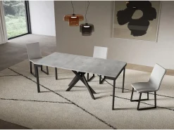 ITAMOBY Consola extensível 90x40/196 cm Saki Small Evolution moldura em betão antracite^ Consola