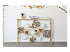 Consola* Consola Folha 71, Multicolorido, 113x40x80 cm, Kendra Home Multicor