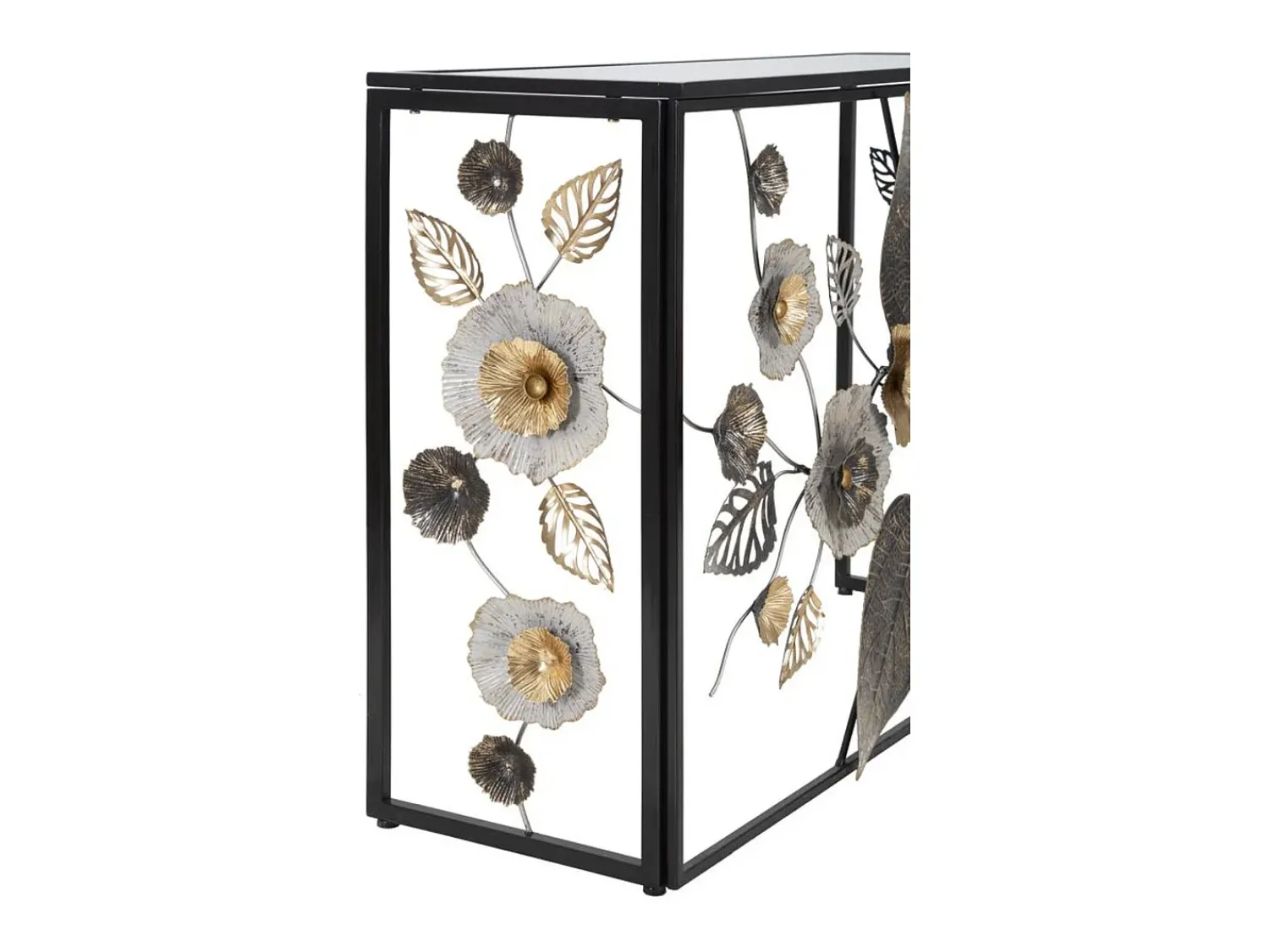 Consola* Consola Folha 70, Multicolorido, 111,8x41,9x80 cm, Kendra Home Multicor