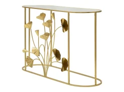 Consola| Consola Folha 73, Ouro, 120x40x80 cm, Kendra Home Dourado