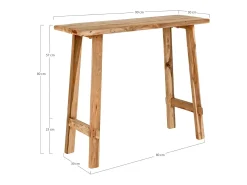 Best Consola Girona, Castanho, 90x30x80 cm, Kendra Home Castanho chocolate