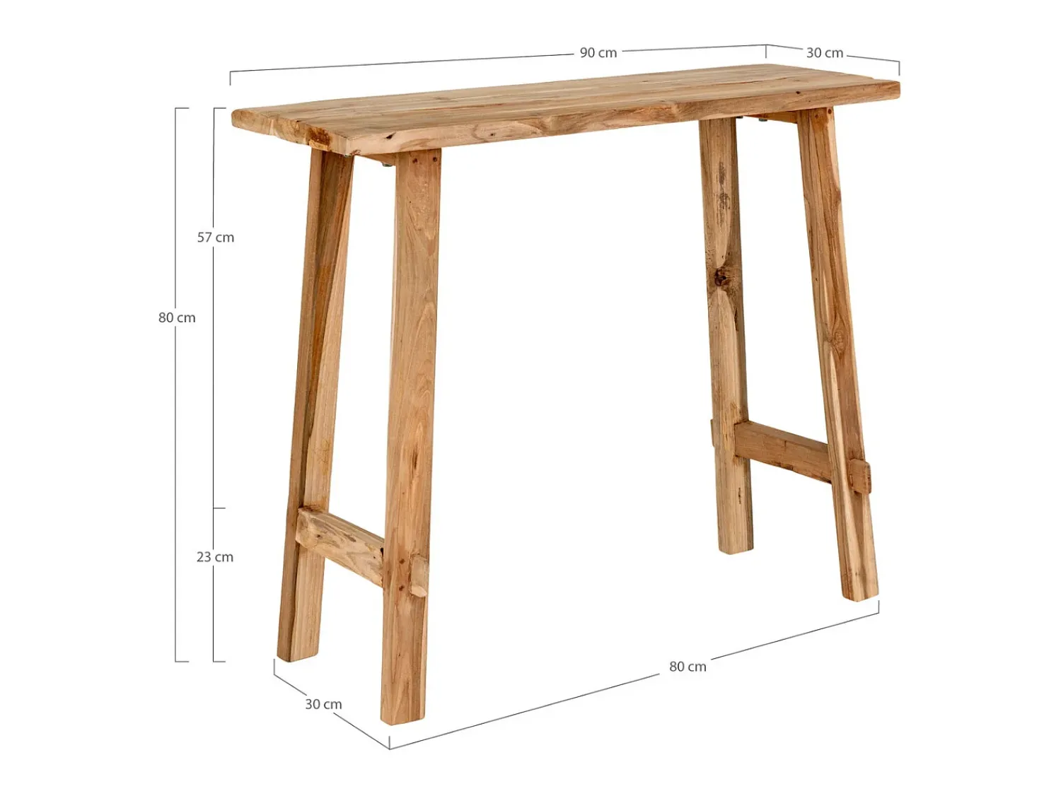 Best Consola Girona, Castanho, 90x30x80 cm, Kendra Home Castanho chocolate