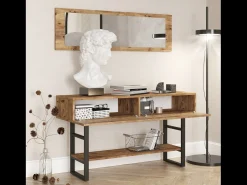 Consola|Concept-Usine Consola industrial TARA com 2 nichos fechados Natural claro