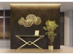 Consola* CONSOLA PIRÂMIDE CM 130X40X75 Dourado