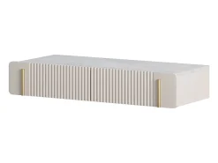 Consola* Consola suspensa com 2 gavetas de caxemira 100x17 cm Bege