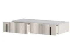 Consola| Consola suspensa com 2 gavetas de caxemira 100x17 cm Bege