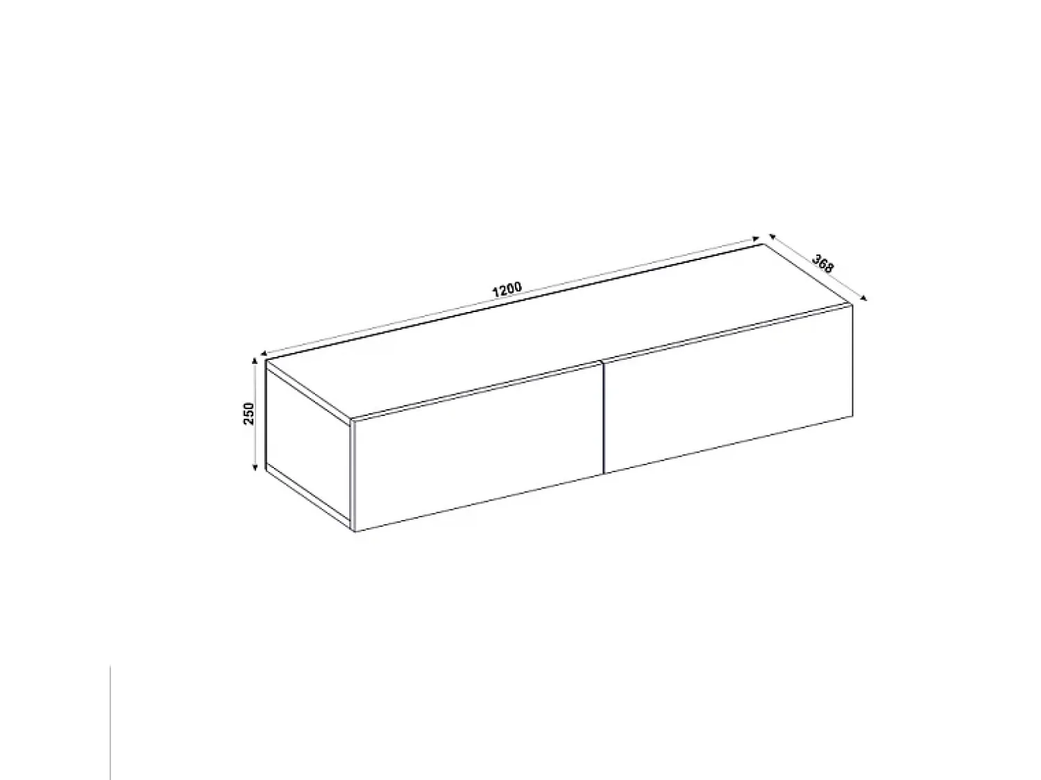 Clearance Vente-unique Consola suspenso com 2 portas - Efeito mármore - TENIDA Branco