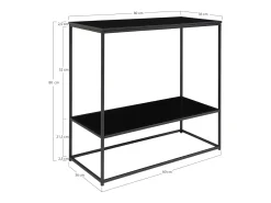 Consola| Consola Vita, , 36x80x80 cm, Kendra Home Preto
