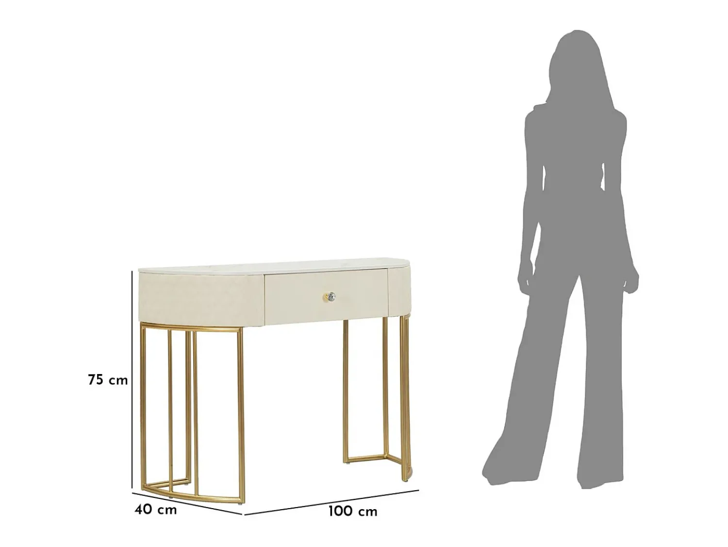 Discount Consola VKH607, , 100x40x75 cm, Kendra Home Branco