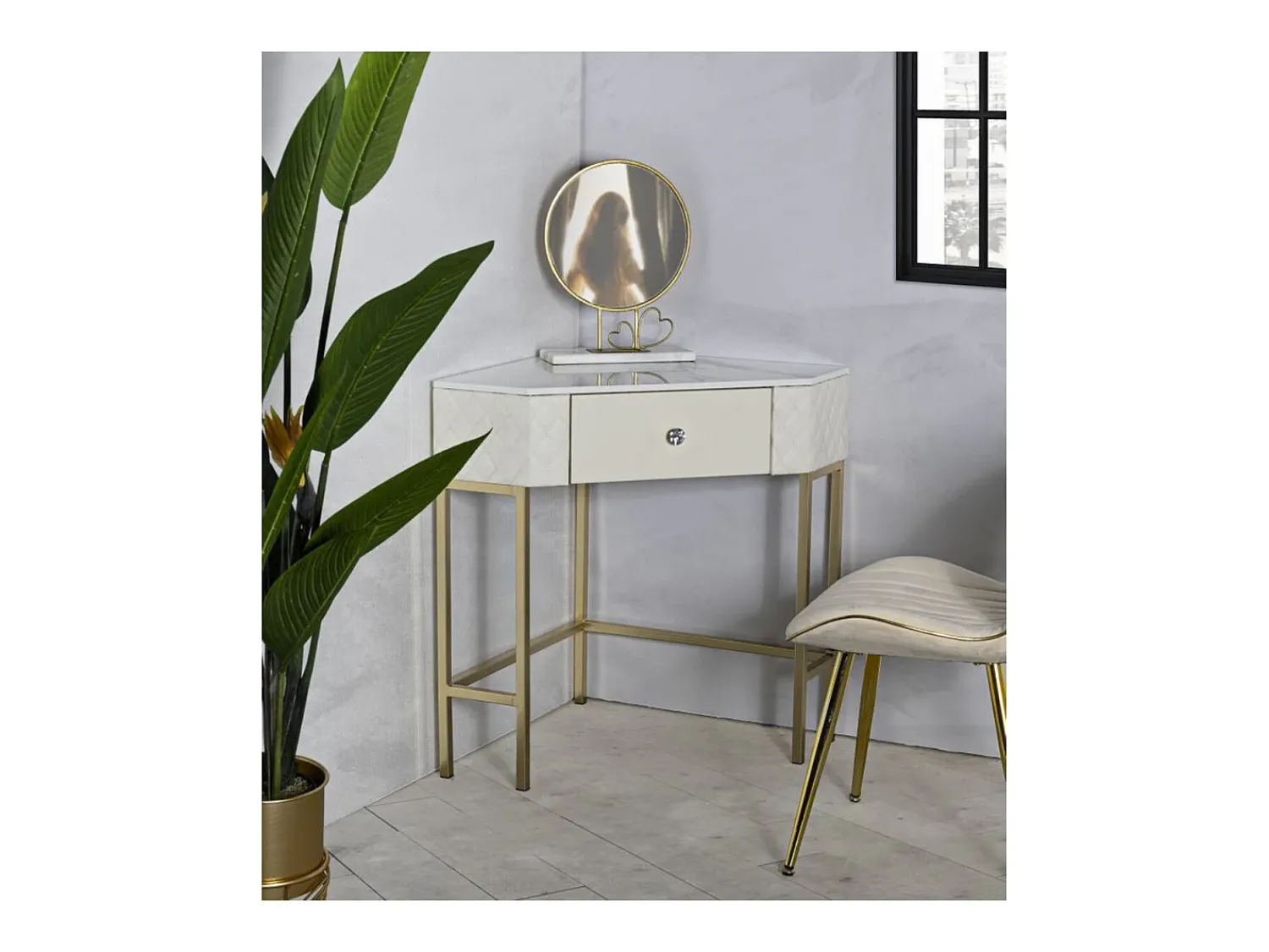Consola* Consola VKH608, , 84,5x60x77 cm, Kendra Home Branco