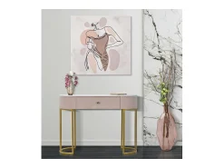Consola VKH616, Cor-de-rosa, 100x40x75 cm, Kendra Home Rosa claro