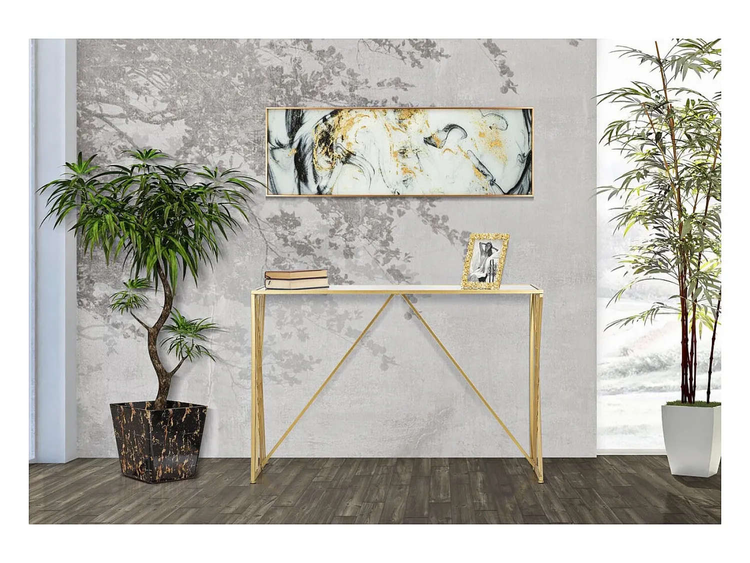 Discount Consola VKH624, Ouro, 120x40x80 cm, Kendra Home Dourado