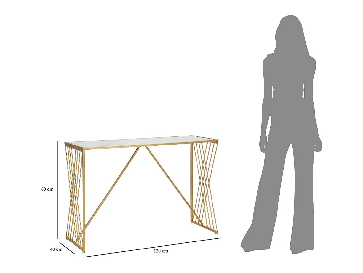 Discount Consola VKH624, Ouro, 120x40x80 cm, Kendra Home Dourado